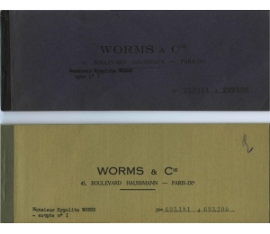 Chéquiers d'Hypolite Worms