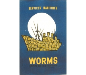 Affiche des Services maritimes de Worms CMC